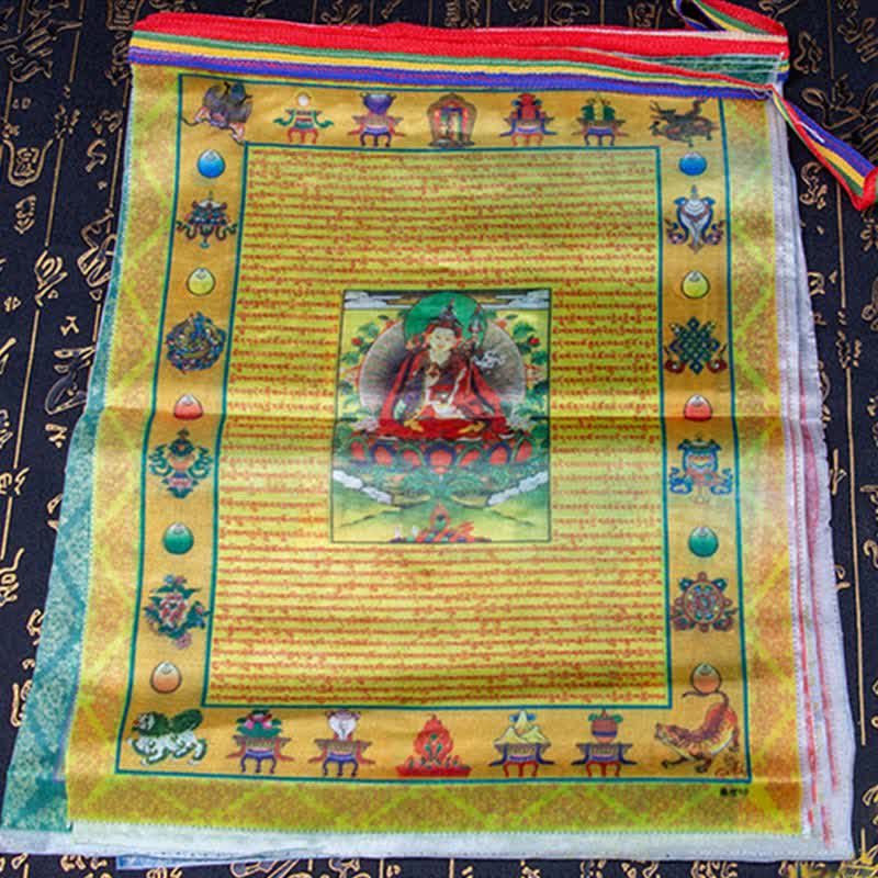 Nimara Ritual Tibetan 5 Colors Windhorse Buddha Tara Scriptures Healing Auspicious Outdoor Prayer Flag