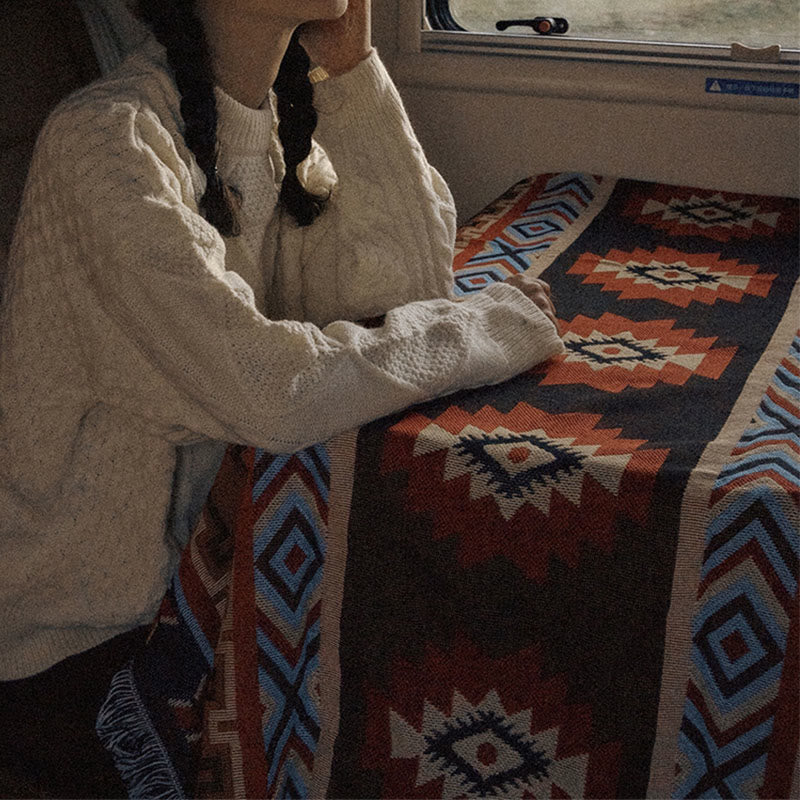 Nimara Ritual Geometric Warm Comfortable Camping Home Office Bed Blanket