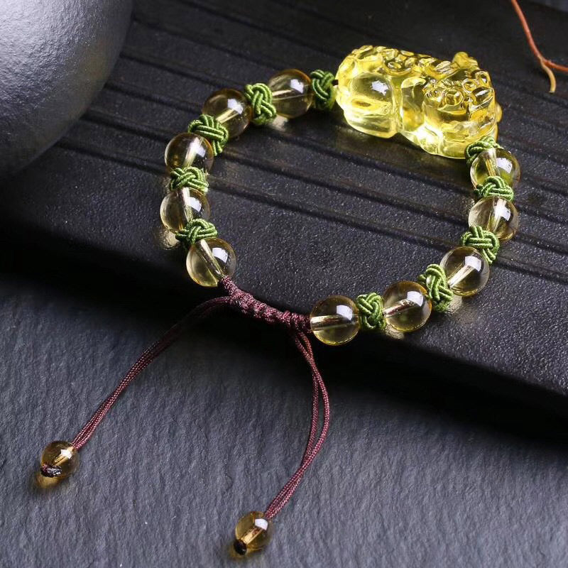 Nimara Ritual Natural Citrine Pixiu Wealth Protection Bracelet