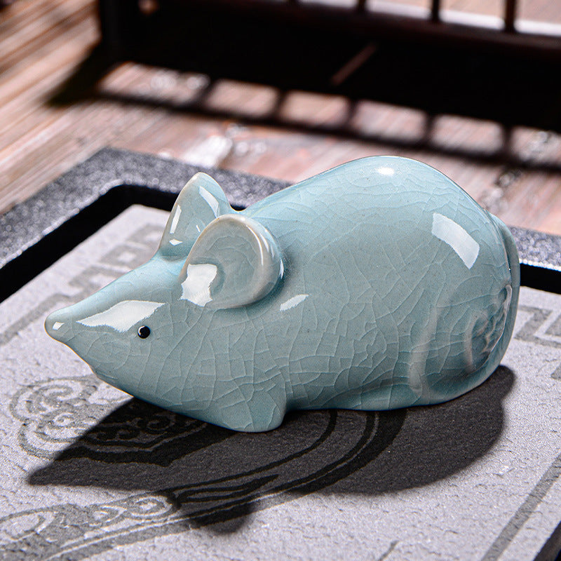 Nimara Ritual Chinese Zodiac Wealth Ceramic Tea Pet Home Figurine Decoration