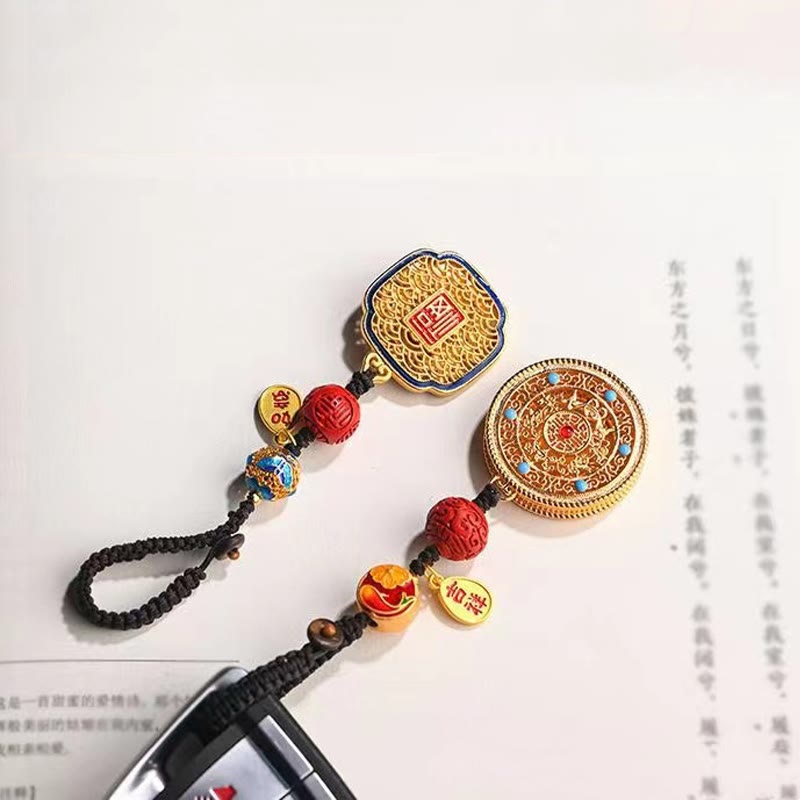 Nimara Ritual Fu Character Blessing Ruyi Charm Key Chain