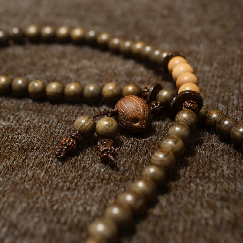 Nimara Ritual Tibetan Sandalwood Protection Charm Mala Bracelet
