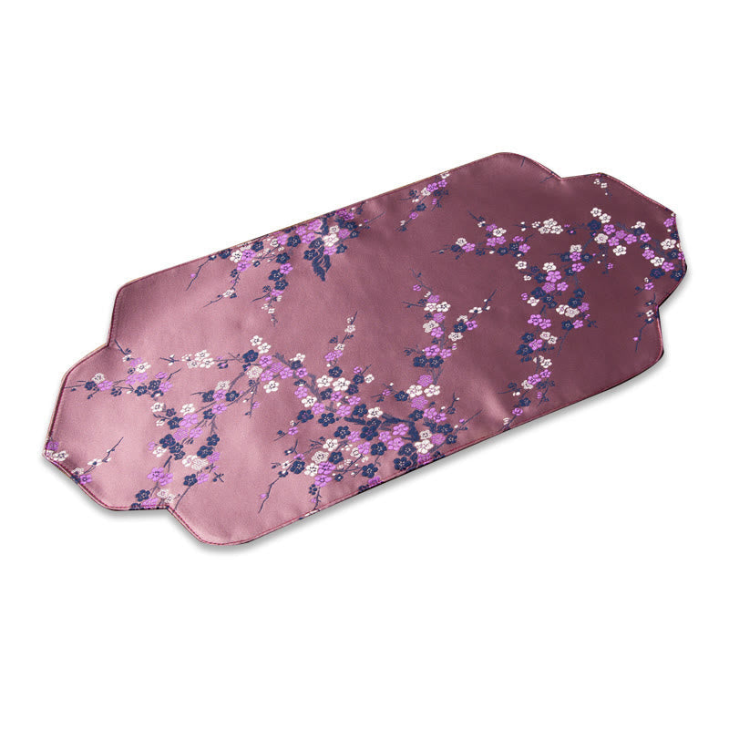Nimara Ritual Sea Wave Bamboo Plum Blossom Brocade Embroidery Cup Mat Pad Tea Cup Coaster Kung Fu Tea Mat