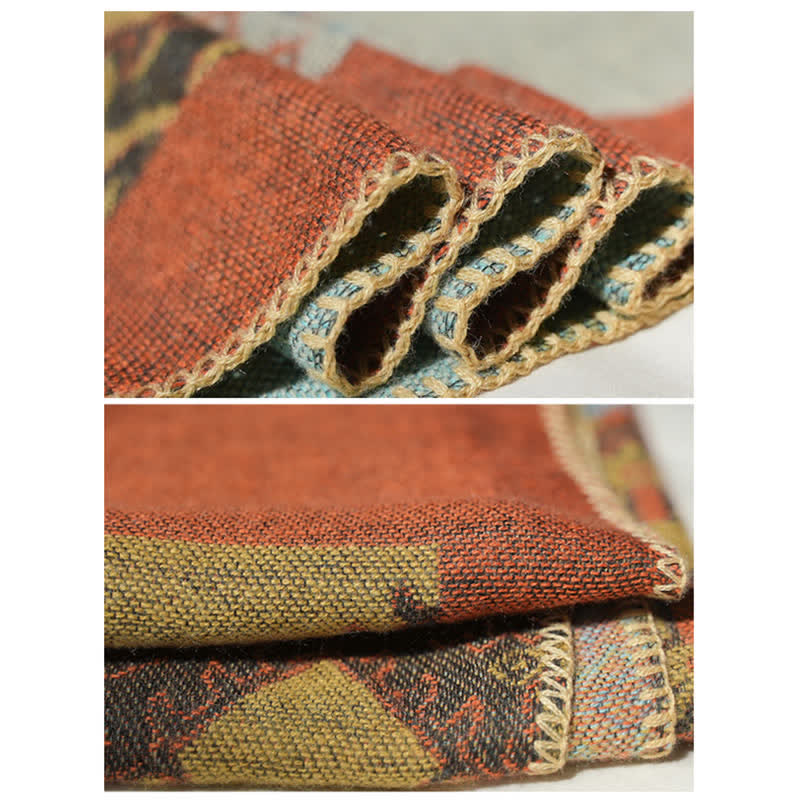Nimara Ritual Tibetan Shawl Diamond Pattern Winter Warm Cloak Scarf