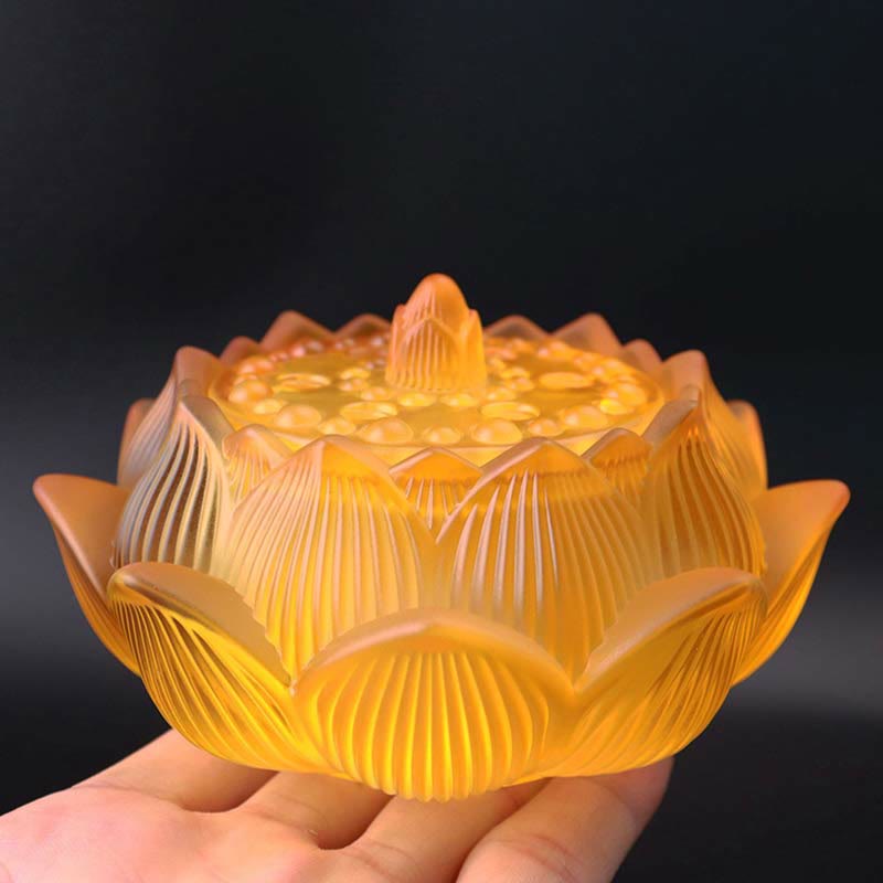 Nimara Ritual Lotus Liuli Crystal Healing Meditation Incense Burner