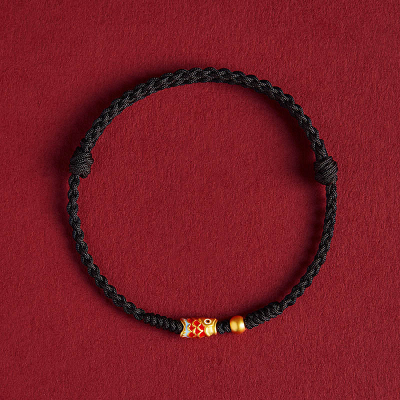Lucky Koi Fish Success Braided Rope Bracelet
