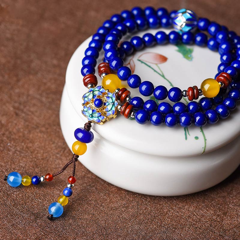 Nimara Ritual Lazurite Yellow Agate Positive Bracelet