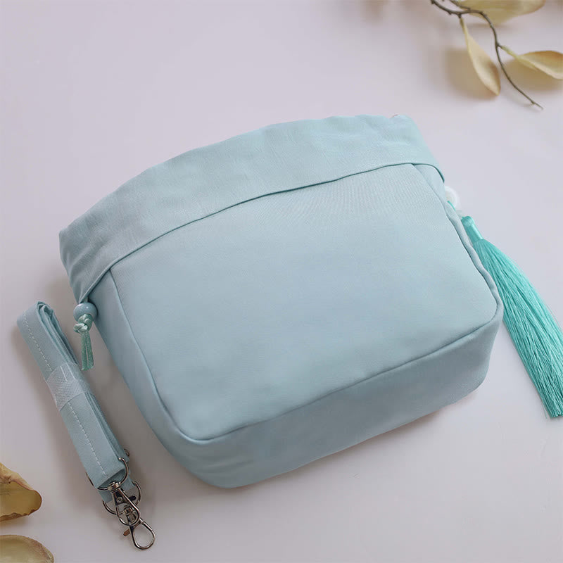 Nimara Ritual Suzhou Embroidery Lotus Epiphyllum Magnolia Cotton Linen Tote Crossbody Bag Shoulder Bag Handbag