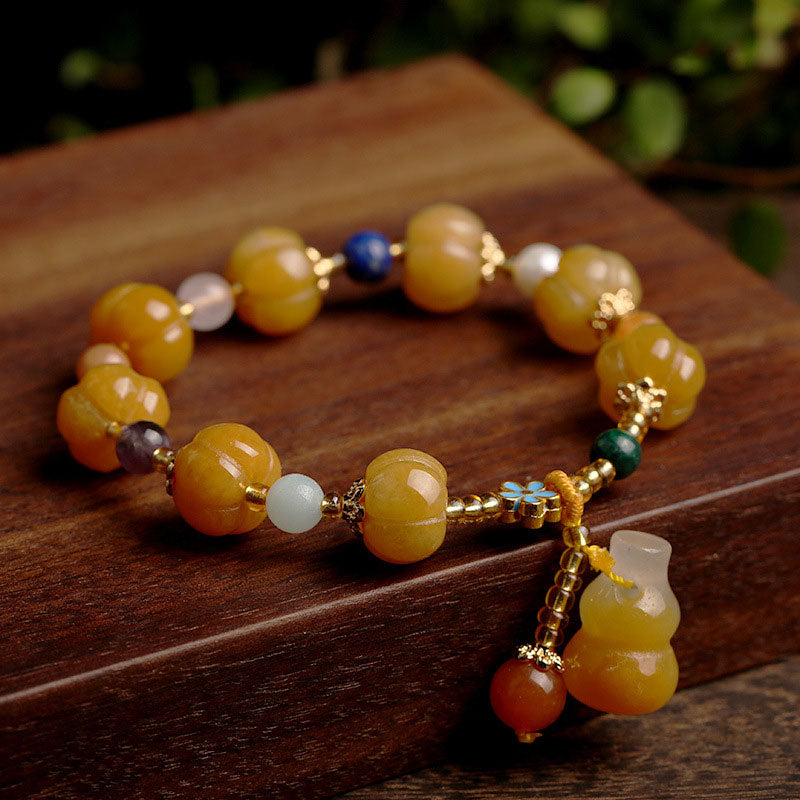 Nimara Ritual Golden Silk Jade Pixiu Wealth Bracelet