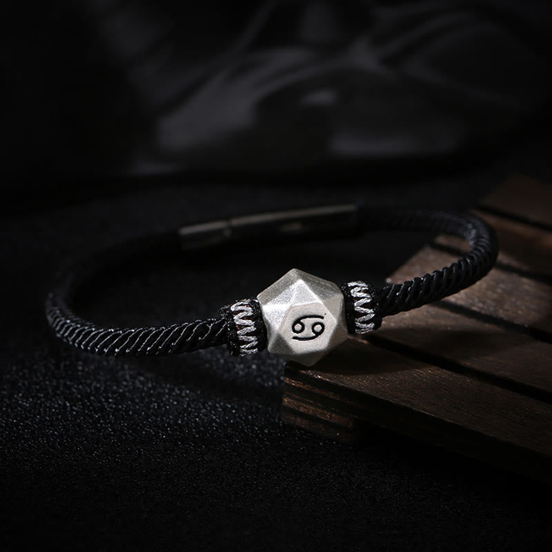 Nimara Ritual 999 Sterling Silver 12 Constellations of the Zodiac Protection Handmade String Bracelet