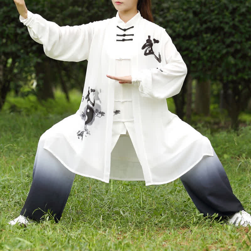 Nimara Ritual 3Pcs Yin Yang Tree Tai Chi Spiritual Zen Practice Meditation Prayer Uniform Unisex Clothing Set