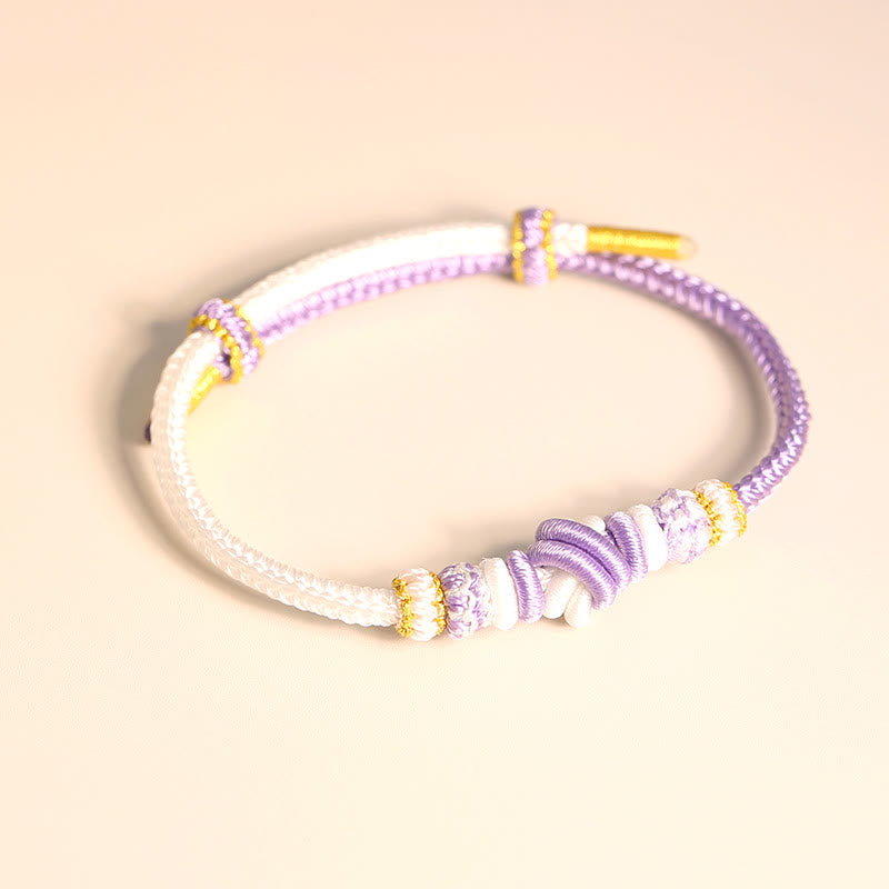 Nimara Ritual Two-Color Rope Handcrafted Eight Thread Peace Knot Luck Connection Bracelet