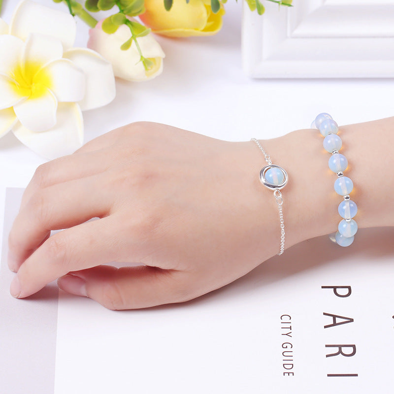 Nimara Ritual Sun Stone Strawberry Quartz Crystal Positive Bracelet