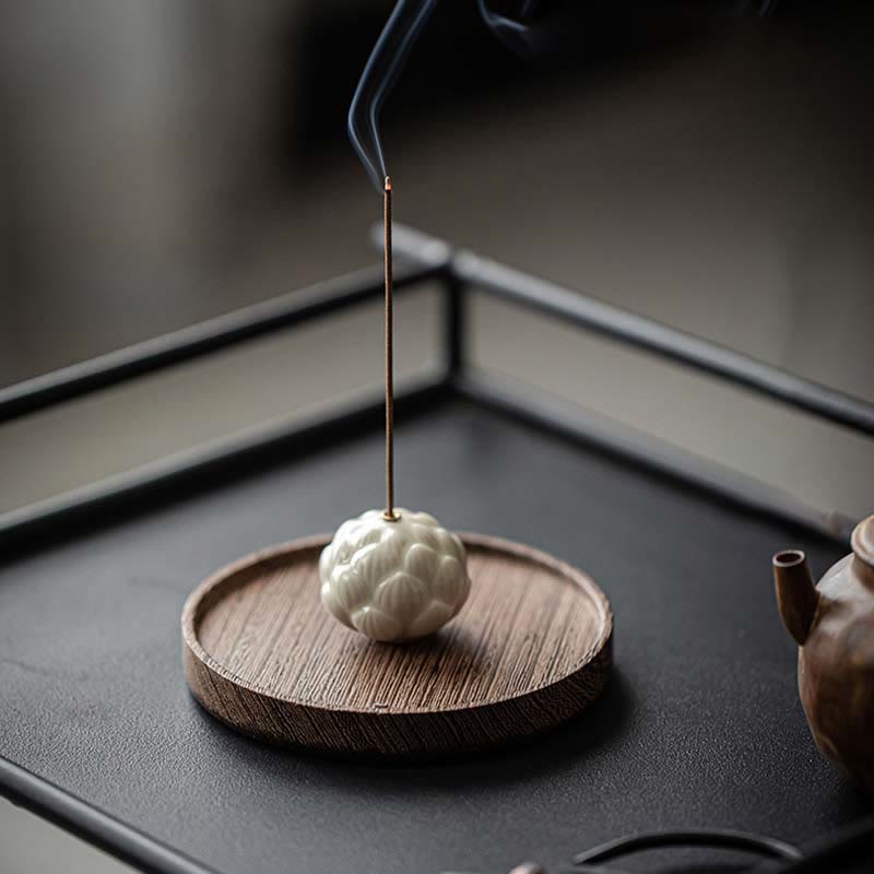 Nimara Ritual Mini Lotus Flower Meditation Ceramic Stick Small Incense Burner Decoration