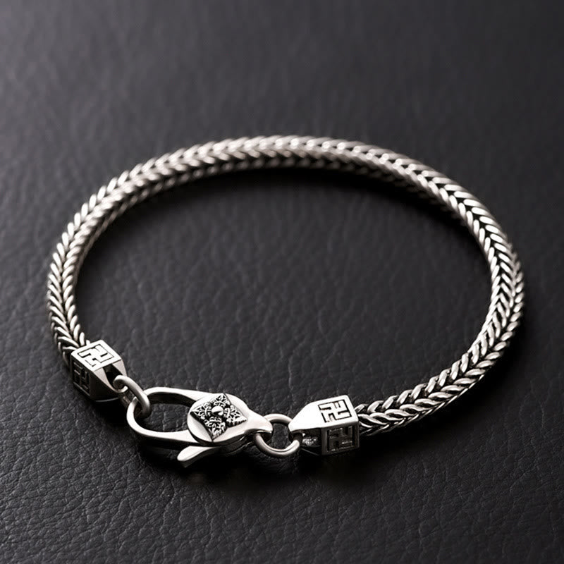 Nimara Ritual Tibetan Double Dorje Vajra Swastika Spiritual Power Chain Bracelet