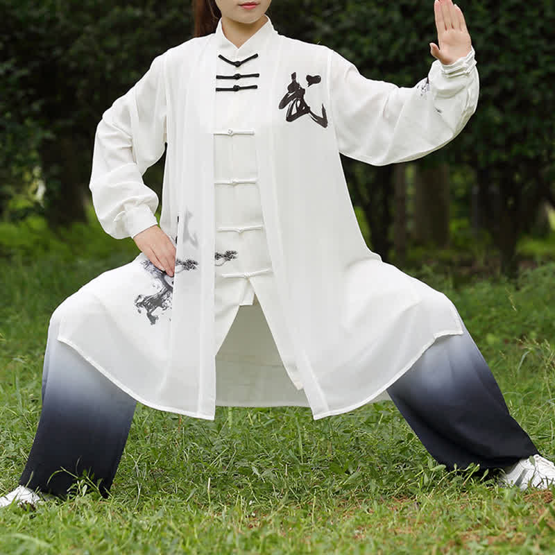 Nimara Ritual 3Pcs Yin Yang Tree Tai Chi Spiritual Zen Practice Meditation Prayer Uniform Unisex Clothing Set