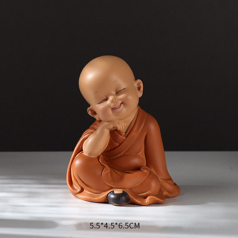 Nimara Ritual Small Mini Meditation Praying Monk Serenity Resin Home Decoration