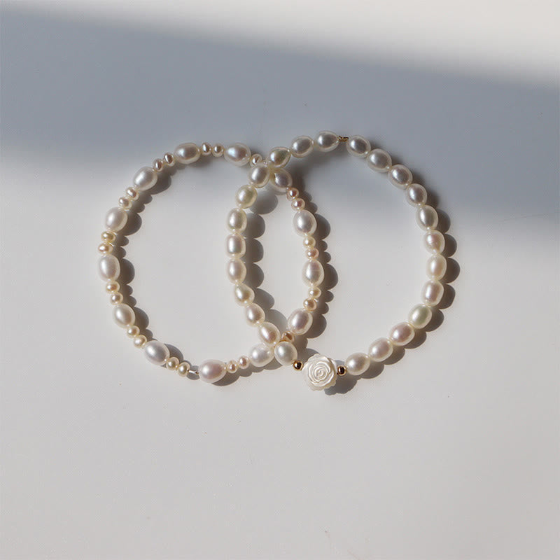 Nimara Ritual Natural Flower Pearl Sincerity Bead Bracelet