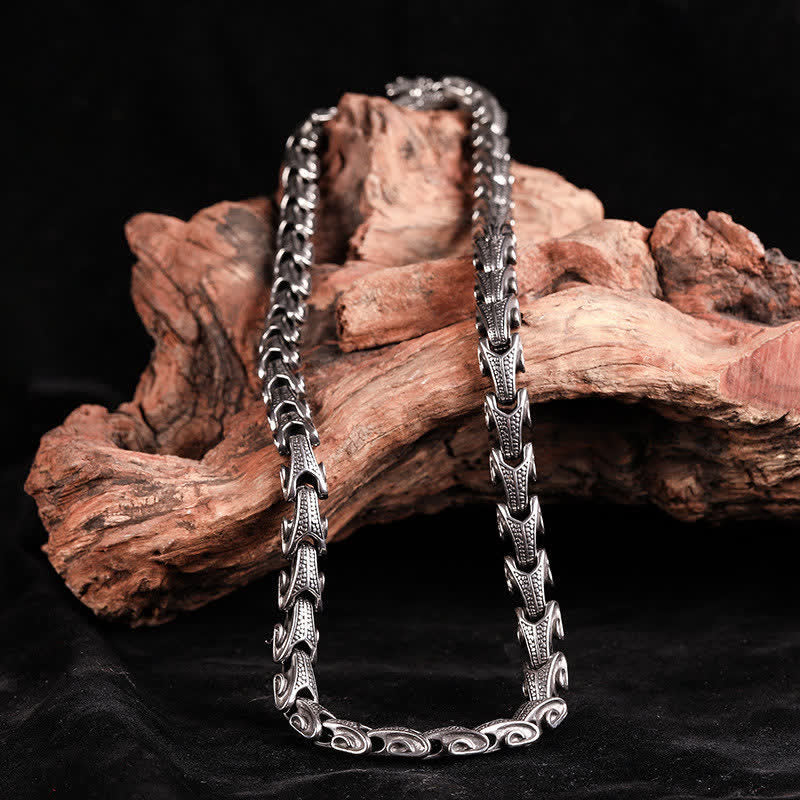 Nimara Ritual Dragon Pattern Titanium Steel Protection Necklace Pendant Bracelet