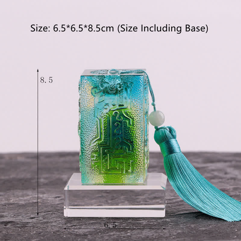 Nimara Ritual Feng Shui Handmade Liuli Crystal Art Piece Home Office Decoration