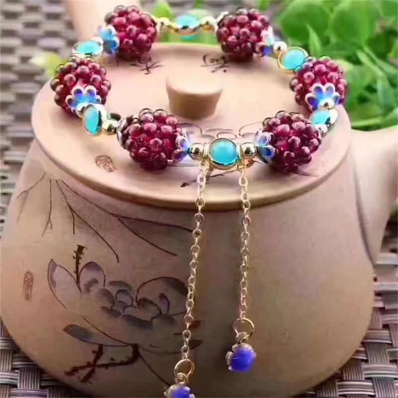 Nimara Ritual Tibetan Garnet Calm Bracelet