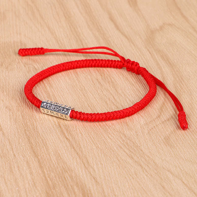 Nimara Ritual Om Mani Padme Hum Luck Protection Red String Bracelet