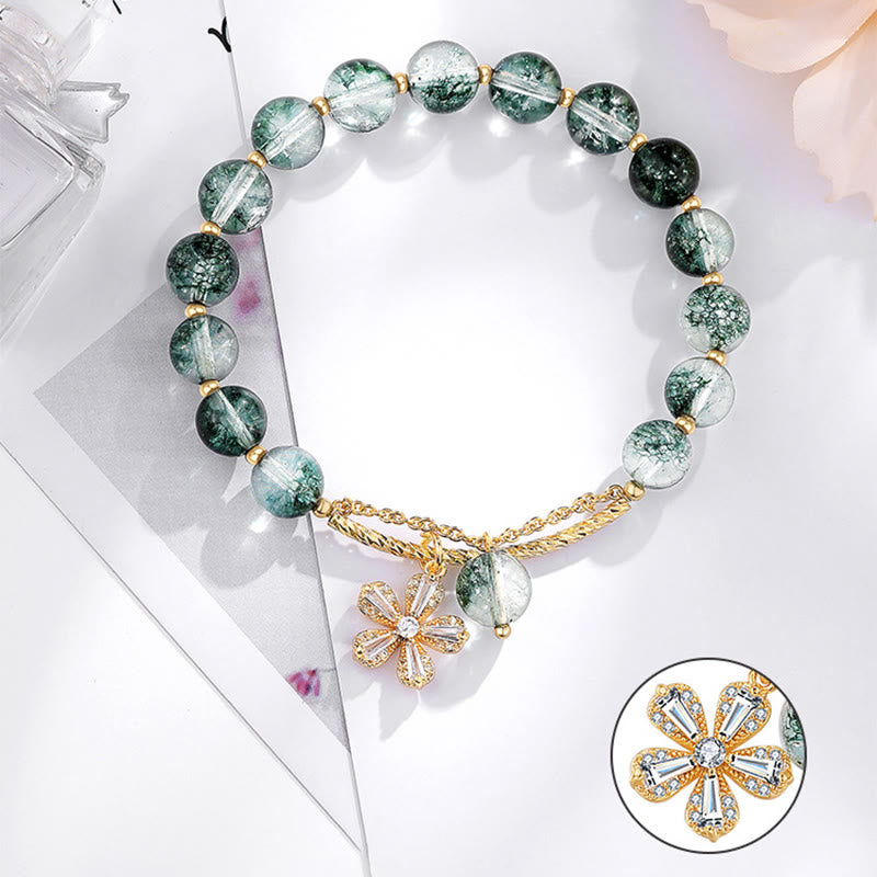Nimara Ritual Green Phantom Crystal Confidence Charm Bracelet