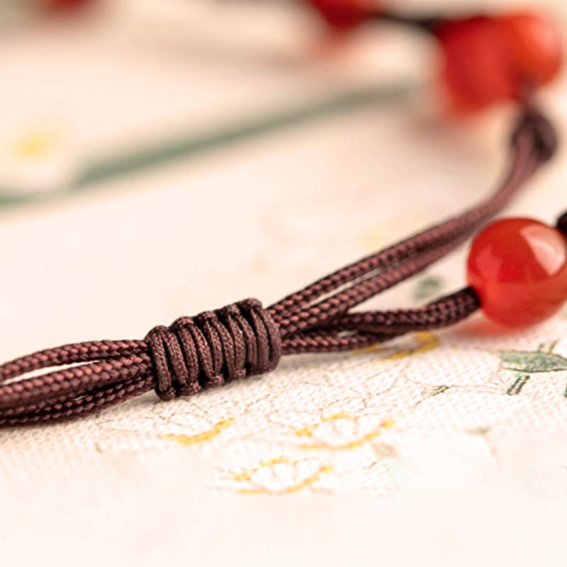 Nimara Ritual Red Agate Moss Agate Cinnabar Calm Bracelet
