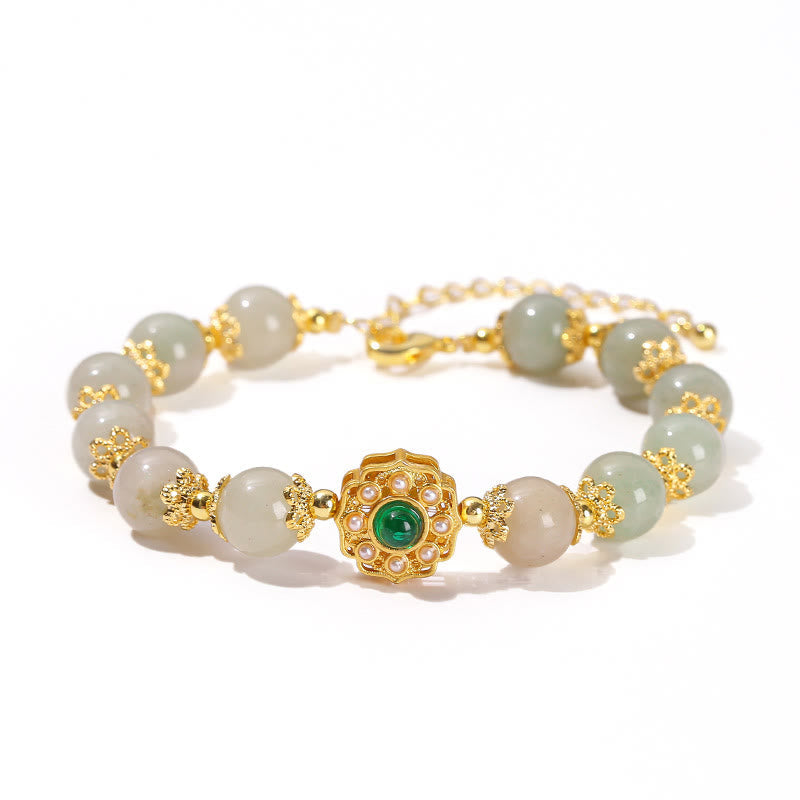 Nimara Ritual Natural Jade Prosperity Bead Chain Bracelet