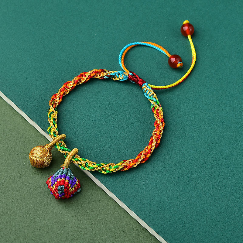 Nimara Ritual Colorful Rope Luck Handcrafted Zongzi Charm Bracelet