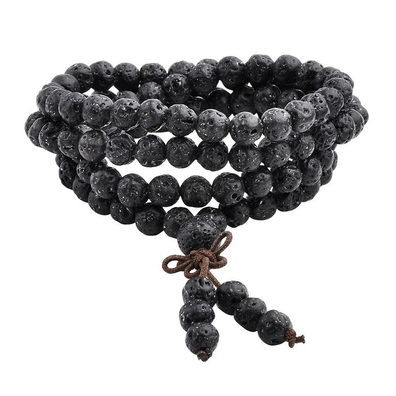 Nimara Ritual Natural Lava Rock 108 Beads Protection Bracelet