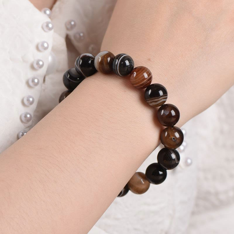 Nimara Ritual Tibetan Sardonyx Happiness Positive Bracelet