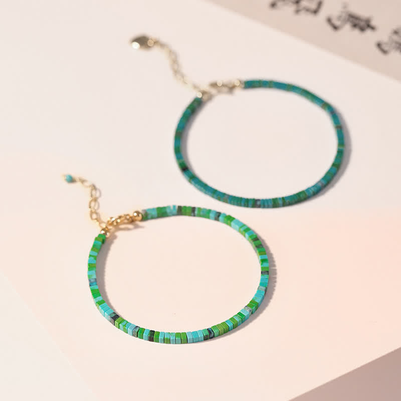 Nimara Ritual Turquoise Beaded Friendship Strength Chain Bracelet