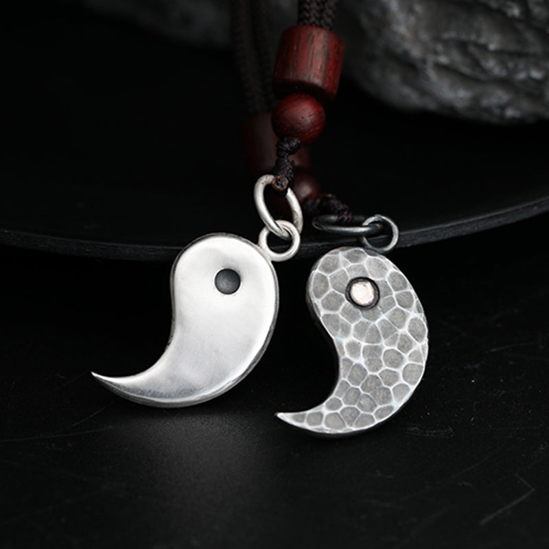 Nimara Ritual 990 Sterling Silver Yin Yang Balance Harmony Necklace Pendant