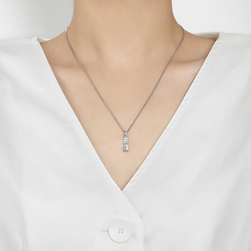 Nimara Ritual Chalcedony Bamboo Pattern Harmony Necklace Pendant