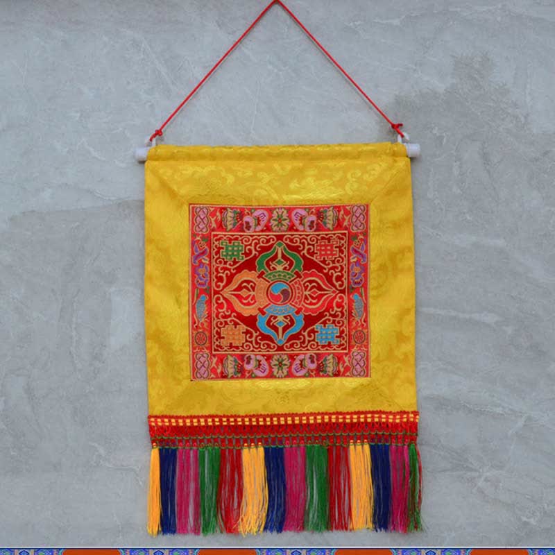 Nimara Ritual Vajra Auspicious Symbols Spiritual Power Wall Art