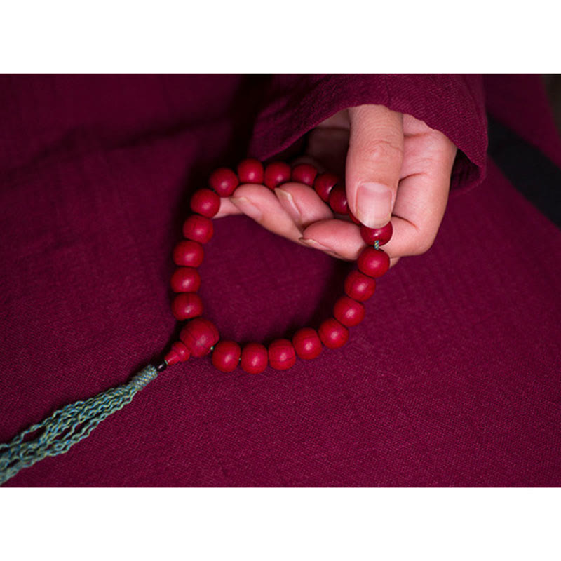 Nimara Ritual Abelia Biflora Wood Warding Off Evil Spirits Wrist Mala