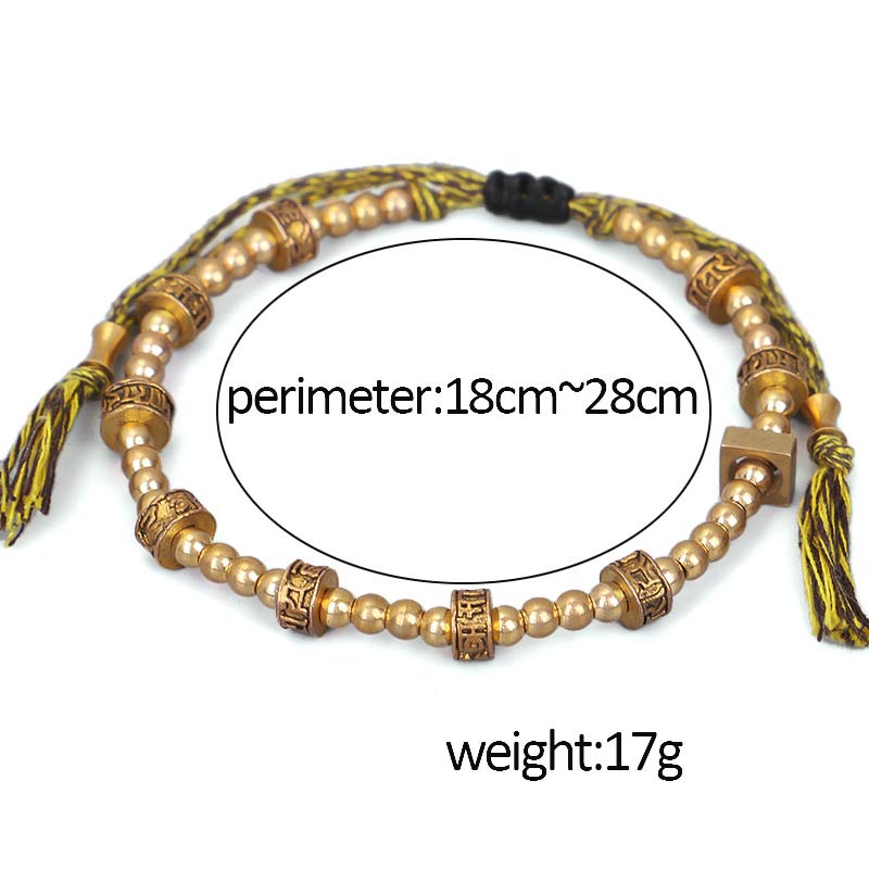 Nimara Ritual Tibetan Curse Six True Words Wealth Bracelet
