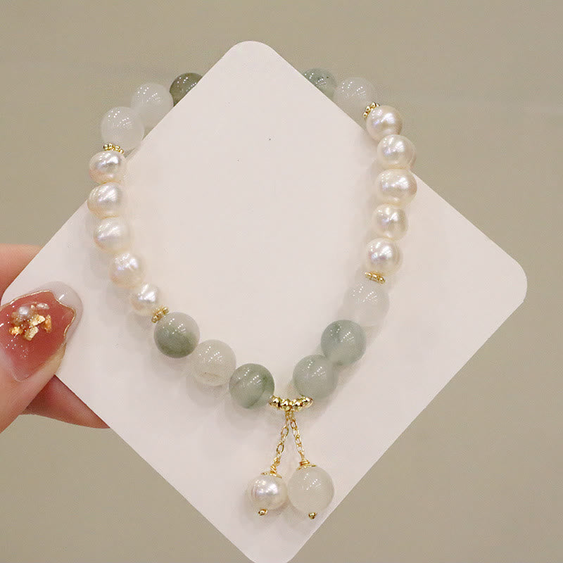 Nimara Ritual Natural Pearl Jade Healing Sincerity Bracelet
