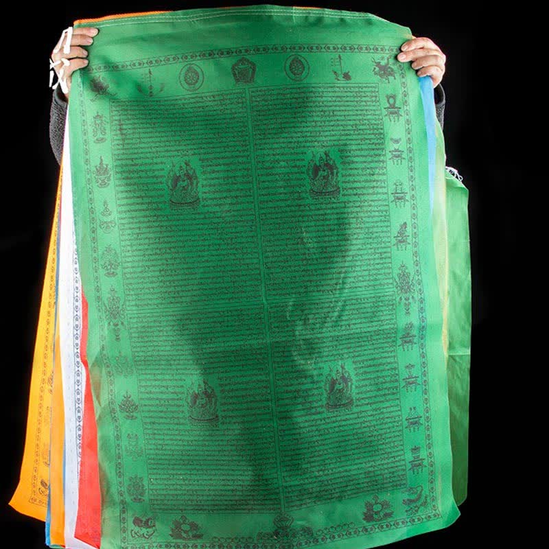 Nimara Ritual Tibetan 5 Colors Windhorse Happiness Auspicious Outdoor Prayer Flag