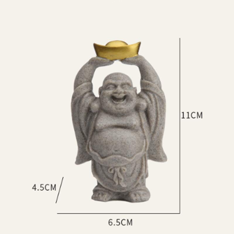 Nimara Ritual Laughing Buddha Resin Statue Blessing Home Decoration