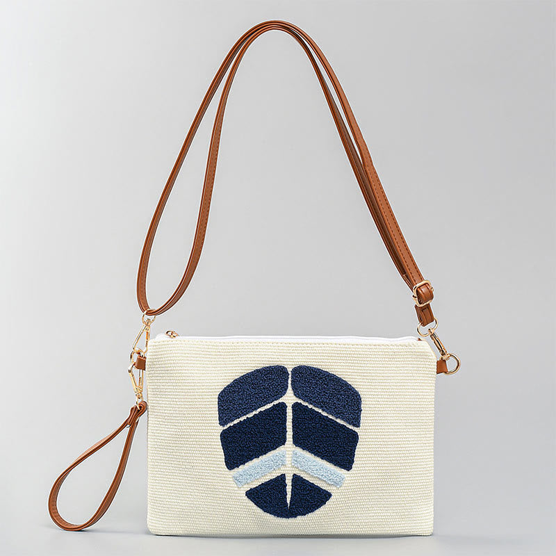 Nimara Ritual Evil Eye Leaf Hamsa Canvas Crossbody Bag Shoulder Bag Handbag