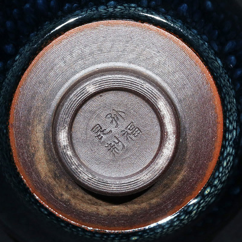 Nimara Ritual Handmade Blue Francolinus Spot Chinese Jianzhan Ceramic Teacup Kung Fu Tea Cup Bowl