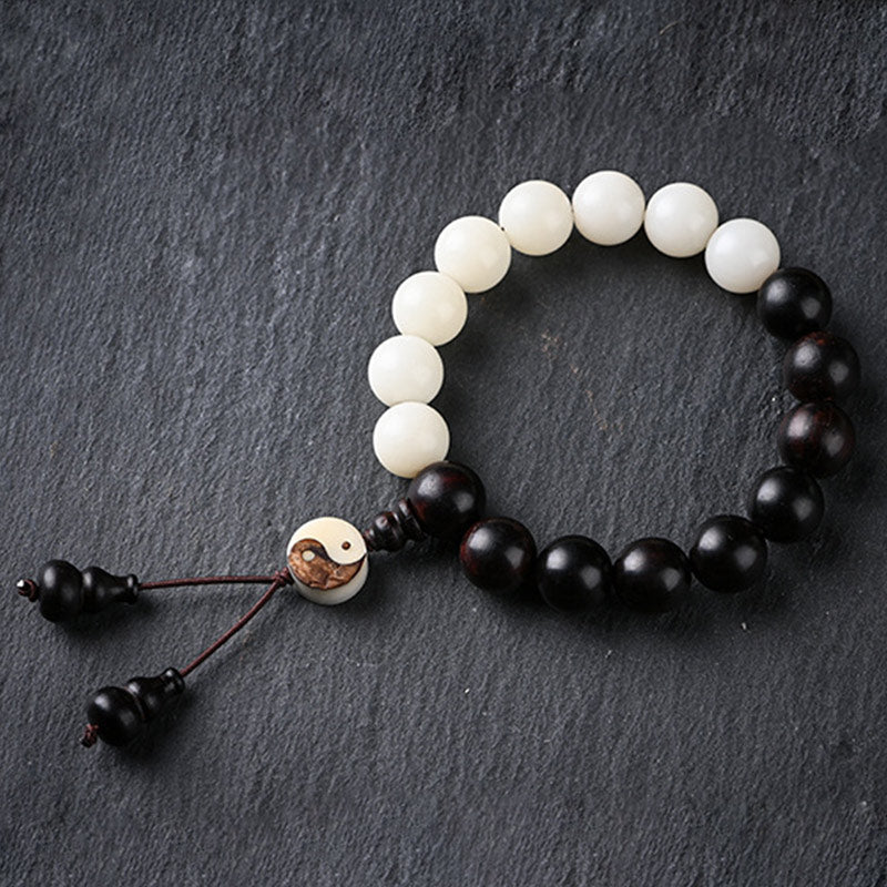 Nimara Ritual Ebony YinYang Protection Bracelet Decoration