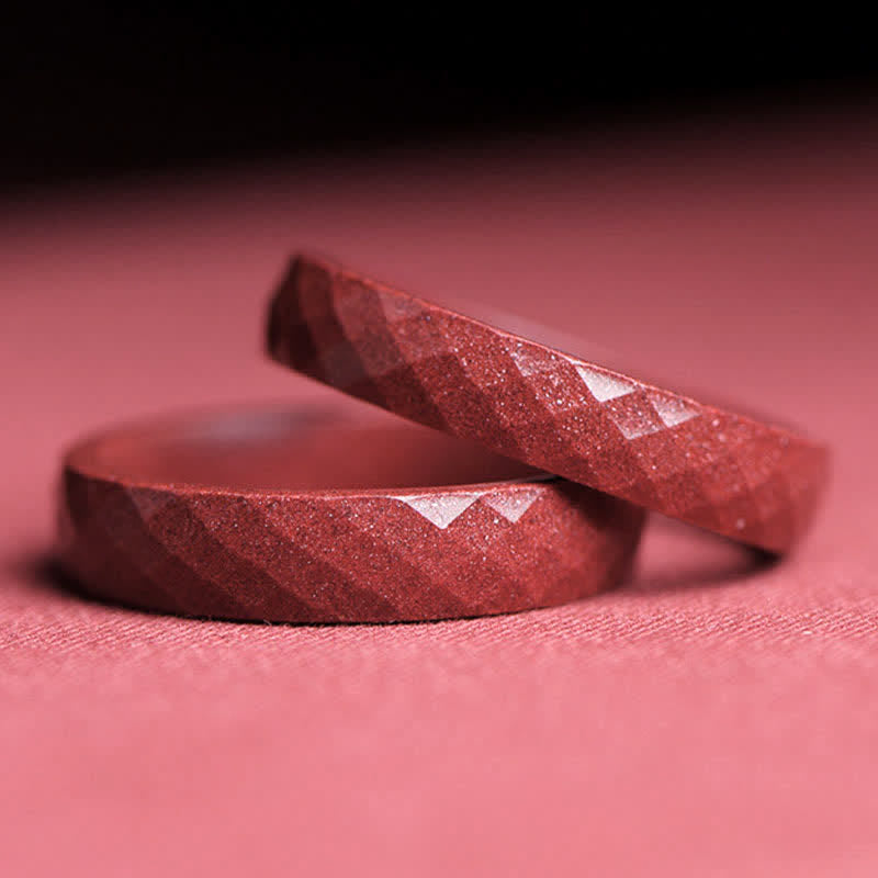 Nimara Ritual Cinnabar Om Mani Padme Hum Auspicious Clouds Blessing Ring