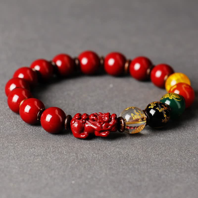 Nimara Ritual God Of Wealth Cinnabar PiXiu Blessing Bracelet