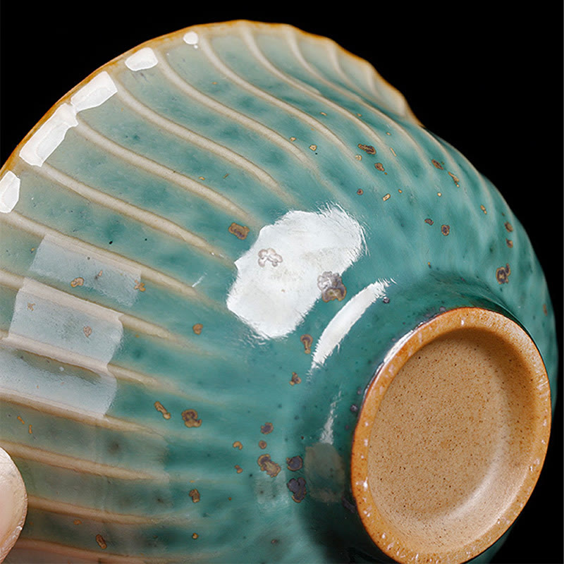 Nimara Ritual Retro Glaze Kiln Change Ceramic Gaiwan Sancai Teacup Kung Fu Tea Cup And Saucer With Lid