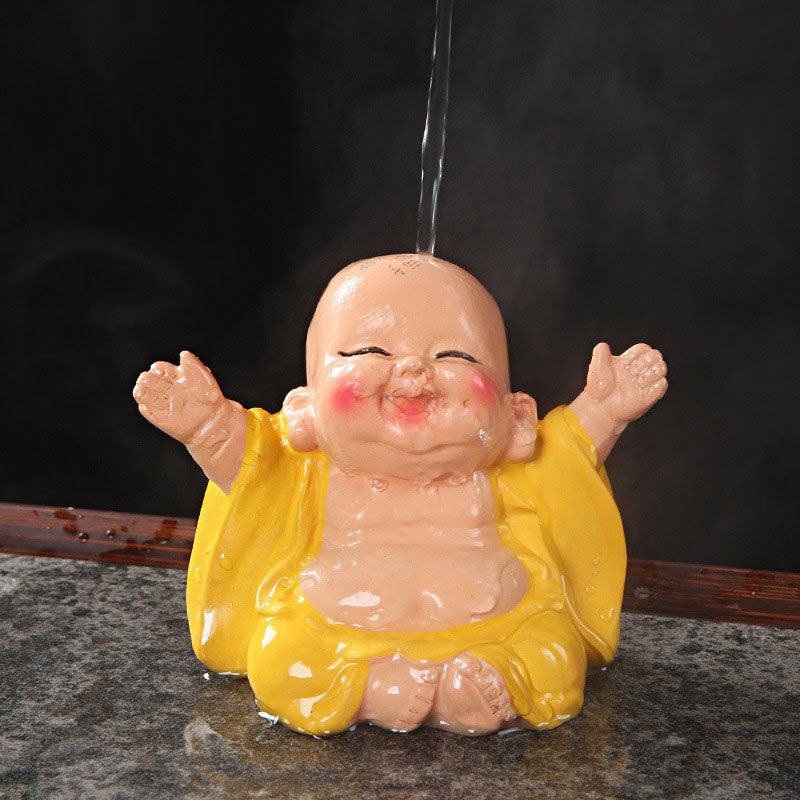 Nimara Ritual Color Changing Laughing Buddha Resin Tea Pet Wealth Home Figurine Decoration