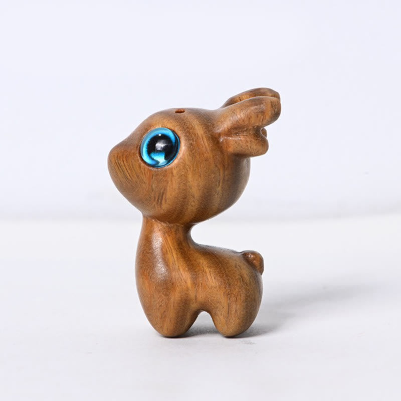Nimara Ritual Small Leaf Red Sandalwood Ebony Wood Sandalwood Green Sandalwood Lucky Mini Deer Protection Decoration