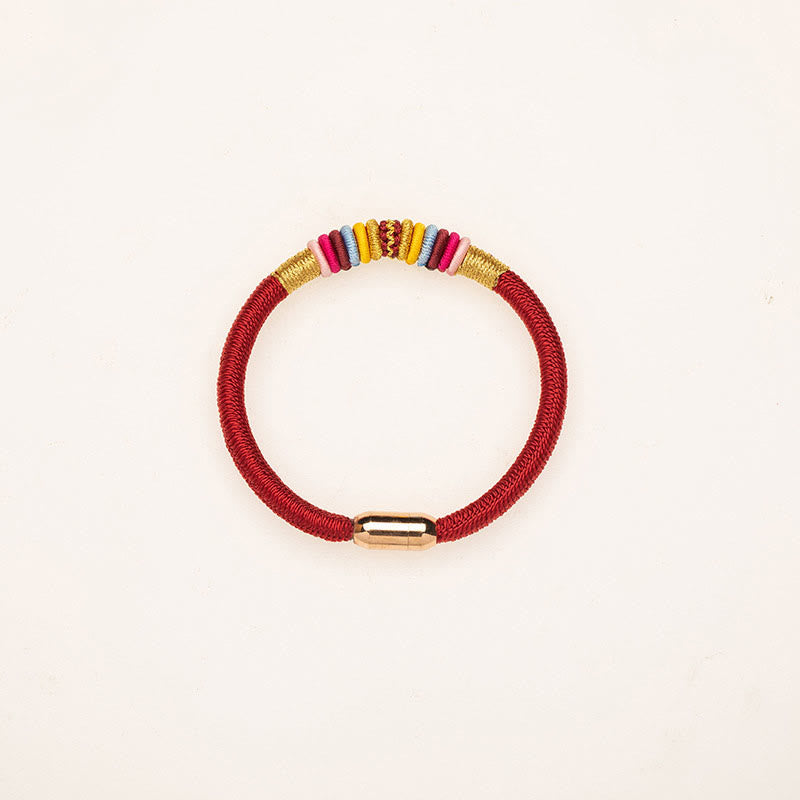 Nimara Ritual Tibetan Handmade King Kong Knot Protection Magnetic Buckle Braided Bracelet